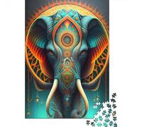 Puzzle 500 pièces en Bois représentant Un éléphant soufflé par Le Vent, Jeu éducatif, Jouet de défi, Cadeau de Noël, 500 pièces (52 x 38 cm)