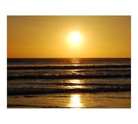 Puzzle 500 Pièces en Bois-Soleil,Coucher de Soleil,Horizon,Mer,Sable 52x38cm