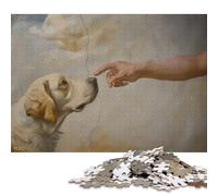 Puzzle 500 pièces « Et Dieu a créé Le Labrador » pour Adultes, Puzzle en Bois, Puzzle à Offrir, 500 pièces (52 x 38 cm)