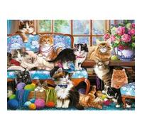 Trefl 500 Pièces DIY Moderne, Divertissement Créatif, Amusant, Puzzles Classiques avec Animaux, pour Adultes et Enfants à partir de 10 Ans, 37425, Famille de Chats