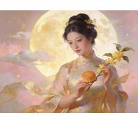 Puzzle 500 Pieces Fée de la Lune Osmanthus, Puzzle pour Adultes 500 Pièces 52x38cm, Encastrement Parfait, Tri Facile Lettres au Dos, sans Poussière, Cadeau Anti-Stress pour Femmes et Hommes