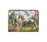 Educa Borrás – Puzzle 500 pièces Fées, Licornes et Papillons 48x34 cm À partir de 11 ans