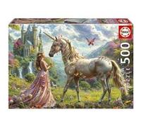Educa Borrás – Puzzle 500 pièces Fées, Licornes et Papillons 48x34 cm À partir de 11 ans