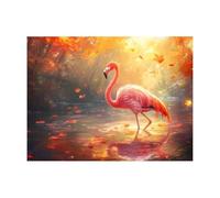 Puzzle 500 pièces, Flamant d'automne Puzzles pour Adultes Jeu éducatif Défi Jouet, Jeu d'adresse pour Toute la Famille Puzzle pour Adultes