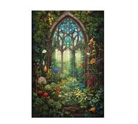 Puzzle 500 Pieces Fleur Puzzle Feuille 500 Pièces Grand Adultes Difficile Jigsaw en Bois Avec Boîte Cadeau, Challenge Impossible Créatif Jeu pour Adulte, Decoration Maison, Cadeau Femme 52x38cm D-1107