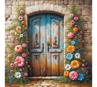 Puzzle 500 pièces,Fleurs de Porte Vintage Puzzle Adulte,Divertissement créatif,Puzzles Classiques pour Adultes et Enfants à partir de 14 Ans,Décoration Murale Artistique