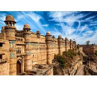 Puzzle 500 pièces Fort de Gwalior Madhya Pradesh Inde Fort sous Le Ciel 52x38CM