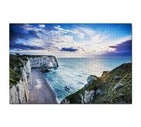 Puzzle 500 pièces, France, Étretat, Normandie, Jeu, œuvre d'art, Souvenir de Voyage, 52 x 38 cm