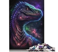 Puzzle 500 pièces Galaxie Espace Dinosaures Difficulté Puzzle Jeux éducatifs Jouets Cadeaux de Noël 500 pièces (52 x 38 cm)