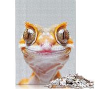 Puzzle 500 pièces - Gecko Couronne - Puzzle carré pour adultes et enfants - Jeu de puzzle en bois 500 pièces (52 x 38 cm)