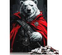 Puzzle 500 pièces Guerrier Ours Polaire pour Adultes Puzzle pour Passer du Temps en Famille Défi Cérébral 500pcs (52x38cm)