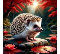 Puzzle 500 pièces,Hérisson du lac Sunshine Puzzles pour Adultes,Jeux éducatifs,Puzzles Artistiques à Faire Soi-Même idéal pour la Décoration Intérieure et Les Cadeaux