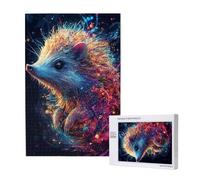 Puzzle 500 Pieces Hérisson Grand Puzzle Classiques en Bois pour Adultes, Jeux Amusants/Colorés/Impossible/Difficiles, Cadeau d'anniversaire de Festivals pour la Famille Amis - Coloré 2T-1341