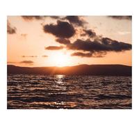 Puzzle 500 Pièces Jeux éducatif Défi Jouets Cadeaux-Coucher de Soleil,Éblouissement,Eau,Horizon,Ondulations 52x38cm