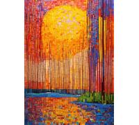 Puzzle 500 Pièces Jeux éducatif Défi Jouets Paysage Abstrait coloré Puzzles Classiques Puzzle DIY Cadeaux de l'art de la Décoration Moderne