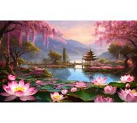 Puzzle 500 pièces Jeux éducatif Défi Jouets Paysage du Parc Lotus Puzzles Classiques Puzzle DIY Cadeaux de l'art de la Décoration Moderne