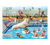 Puzzle 500 pièces : Journée folle à la piscine par Lucia Heffer - XL Eurographics