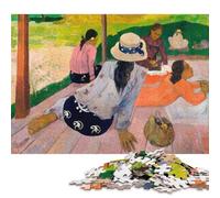 Puzzle 500 pièces La Sieste de Paul Gauguin pour Adultes Puzzles Difficiles Puzzles en Bois Jeu éducatif pour Adolescents Adultes 500 pièces (52 x 38 cm)