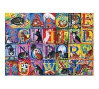 Trefl Alphabet de Chats 500 Pièces-DIY avec Les Animaux, Collage de Peinture, Puzzle Classique pour Les Adultes et Les Enfants à partir de 10 Ans, 37527, Multicoloured