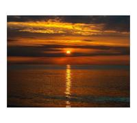 Puzzle 500 Pièces,Le Cadeau Parfait pour La Famille et Les Amis -Mer,Eau,Horizon,Soleil,Nuages,Coucher de Soleil 52x38cm