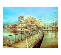 Puzzle 500 Pièces,Le Cadeau Parfait pour La Famille et Les Amis -Pont,île,Transition 52x38cm