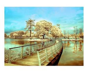 Puzzle 500 Pièces,Le Cadeau Parfait pour La Famille et Les Amis -Pont,île,Transition 52x38cm