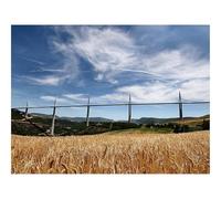 Puzzle 500 Pièces,Le Cadeau Parfait pour La Famille et Les Amis -Pont,progrès,Champ 52x38cm