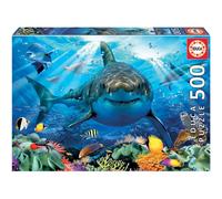Educa Borrás Puzzle Grand Requin Blanc – 500 pièces, 48×34 cm, dès 11 ans