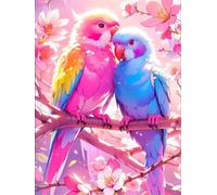 Puzzle 500 Pieces Les perroquets, Puzzle pour Adultes 500 Pièces 52x38cm, Encastrement Parfait, Tri Facile Lettres au Dos, sans Poussière, Cadeau Anti-Stress pour Femmes et Hommes