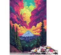 Puzzle 500 pièces : Les psychédéliques colorés du Mont Saint Helens, Puzzle pour garçons et Filles, Jouet éducatif, décoration familiale, 500 pièces (52 x 38 cm)