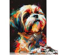 Puzzle 500 pièces Lhassa Apso pour Adultes, Jouets, Cadeaux, Jeu de défi, Puzzle créatif, décoration Murale, 500 pièces (52 x 38 cm)