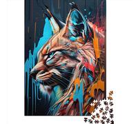 Puzzle 500 pièces Lynx Panorama Gauche pour Adultes et Adolescents, Jeux en Bois, Cadeaux de Noël, 52 x 38 cm