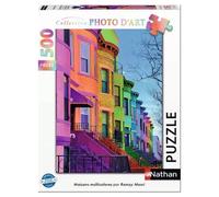 Puzzle 500 pièces Maisons Multicolores - Collection Unique et Émotionnelle