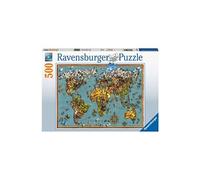 Ravensburger – Puzzle adulte 500 pièces – Mappemonde de Papillons – 15043