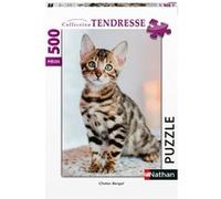 Nathan – Puzzle Chaton Bengal – 500 pièces – Animaux – Mixte