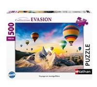 Puzzle - NATHAN - Voyage en montgolfière - 500 pièces - 49 x 36 cm - Mixte