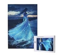 Puzzle 500 Pieces Océan Grand Puzzle Classiques en Bois pour Adultes, Jeux Amusants/Colorés/Impossible/Difficiles, Cadeau d'anniversaire ou de Vacances pour la Famille ou Les Amis - Femme 2T-1914