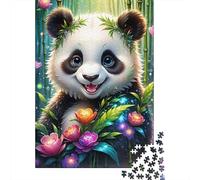 Puzzle 500 pièces Panda en Bois pour Adultes - Niveau de difficulté : Difficile