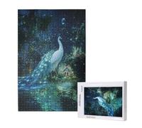 Puzzle 500 Pièces Paon Puzzle Paysage Motifs,Puzzles Bois Adulte avec Boîte Cadeau,Loisirs Créatifs Adultes DIY Activite Manuelle,Cadeau Anniversaire Homme Femme,Décoration Intérieure,52x38cm,p1440t