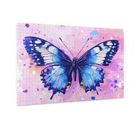 Puzzle 500 Pièces Papillon Puzzle Adultes Paysage Motif avec avec Boîte Cadeau, DIY Wooden Puzzl Enjoy Activités de défi Familial pour Tableau Decoration Murale, Cadeau Homme/Femme 52 x 38 cm -460Y