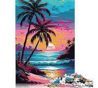 Puzzle 500 pièces Paradis Tropical Glamour pour Adultes, Puzzles en Bois, activités Amusantes à la Maison, Cadeaux d'anniversaire, Cadeaux de Voyage, 500 pièces (52 x 38 cm)