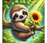 Puzzle 500 pièces,Paresseux Tournesol ensoleillé Puzzle Adulte,Divertissement créatif,Puzzles Classiques pour Adultes et Enfants à partir de 14 Ans,Décoration Murale Artistique