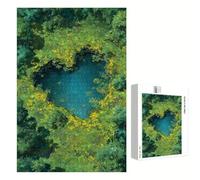 Puzzle 500 Pièces - Paysage & Amour - Puzzle en Bois Durable avec Lettres au Dos - Jeu sans Poussière avec Affiche - Modèle pour Collectionneurs et 14 Ans et Plus (52 x 38 cm) P3#836