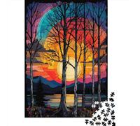Puzzle 500 pièces Paysage coloré Puzzles en Bois Jouets éducatifs Cadeaux de Noël 500 pièces (52 x 38 cm)
