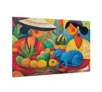 Puzzle 500 Pièces Paysage Puzzle Adultes Abstrait Motif avec Avec Boîte Cadeau, DIY Wooden Puzzl Enjoy Activités de défi Familial pour Tableau Decoration Murale, Cadeau Homme/Femme 52 x 38 cm -701Y