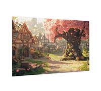 Puzzle 500 Pièces Paysage Puzzle Adultes Arbre Motif avec avec Boîte Cadeau, DIY Wooden Puzzl Enjoy Activités de défi Familial pour Tableau Decoration Murale, Cadeau Homme/Femme 52 x 38 cm -1455Y