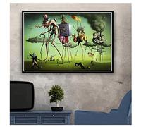 Puzzle 500 pièces Peinture psychédélique rétro Salvador Dali Surréalisme Abstrait Affiche Papier Jouets pour Adultes Jeu de décompression K98Ya 52x38CM