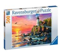 Ravensburger - Puzzle Adulte - Puzzle 500 p - Phare au Coucher du Soleil - 16581
