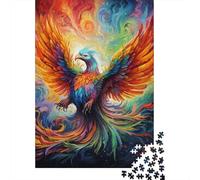 Puzzle 500 pièces Phénix psychédélique pour Adultes, Puzzle en Bois, pour Adultes (500 pièces, 52 x 38 cm)