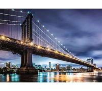 Puzzle 500 pièces Pont de la Ville de New York Puzzles pour Adultes Jeux d'activités Familiales,Puzzle à Faire Soi-même pour Décoration Murale de la Maison
